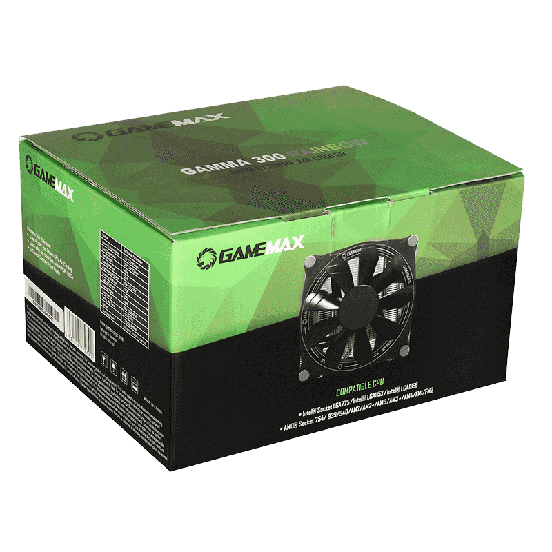 GAMEMAX Gamma 300 Rainbow CPU COOLING GAMEMAX Gamma 300 Rainbow CPU COOLING